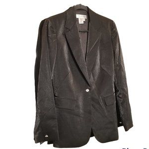 NWT Bill Burns Signature Black Shiny Blazer, Size 2